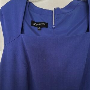 Jones New York Blue Sheath Dress Sleeveless Square Neck